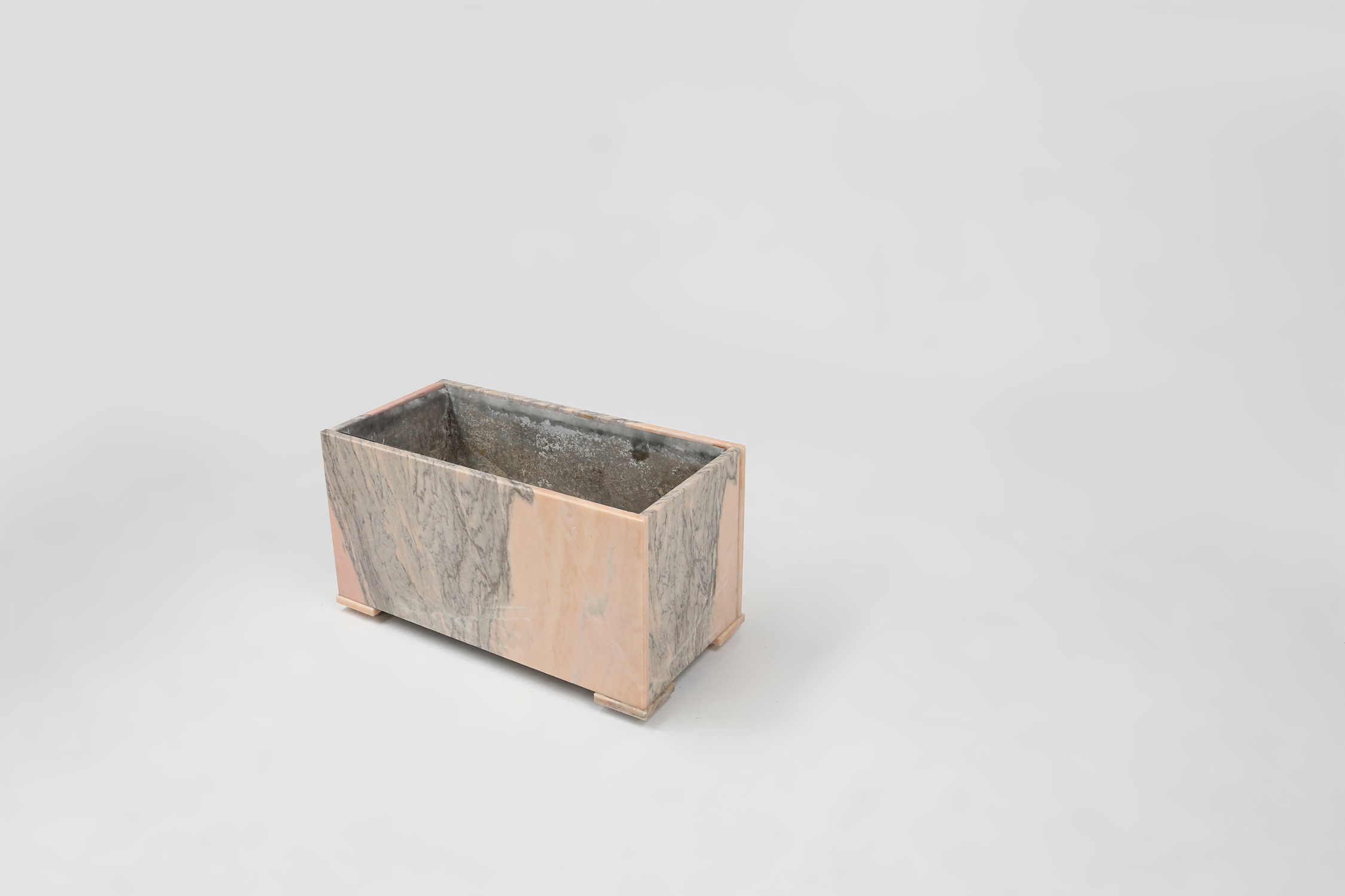 Large planter in pink marble, Belgium ca. 1980thumbnail